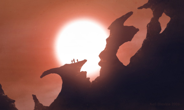 ridge at sunset