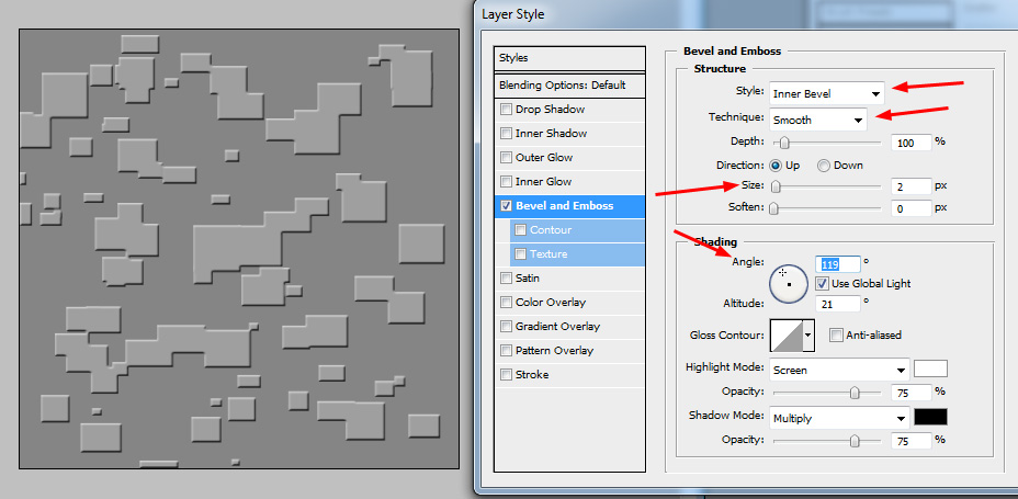 bevel-emboss